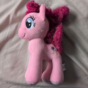 My Little Pony Ty Sparkle Beanie Pinkie Pie Plush Toy Glitter Tinsel Hair